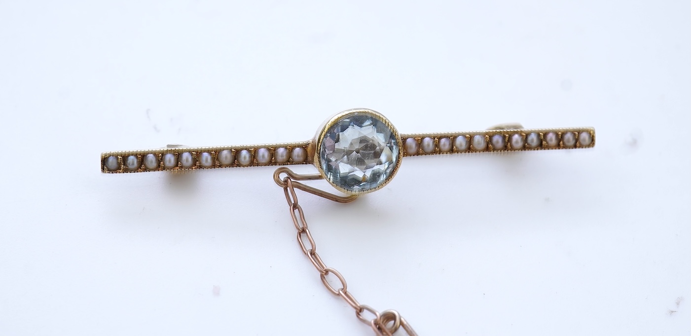A collection of Edwardian bar brooches, early 20th century